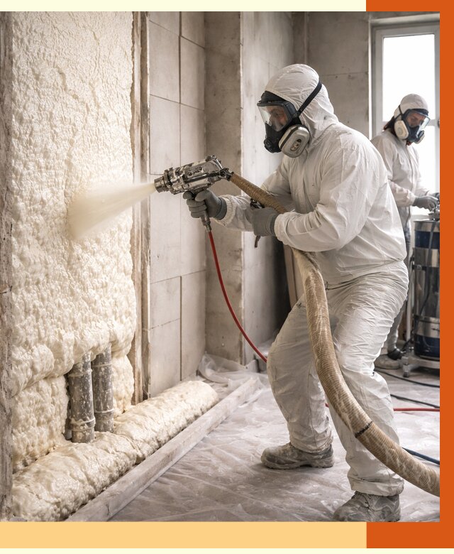 Напыление пенополиуретана в Приморско-ахтарске от 7604 руб./м2 — услуги и монтаж ППУ | ТепломастерПрр