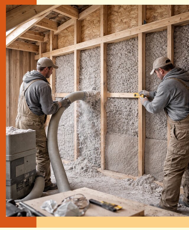 Утепление эковатой стен, потолков и перекрытий в Приморско-ахтарске