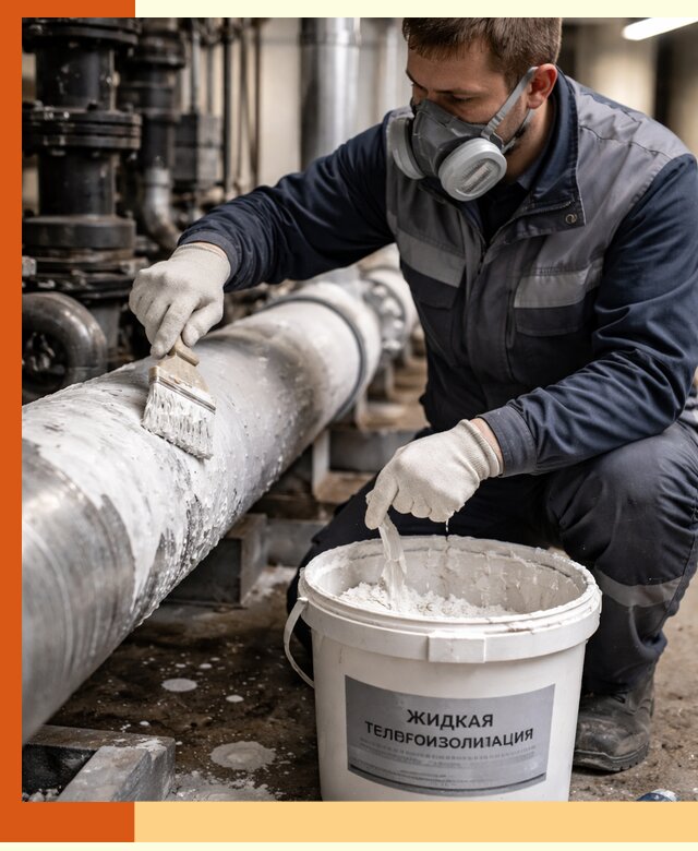 Утепление оборудования жидкой теплоизоляцией в Приморско-ахтарске