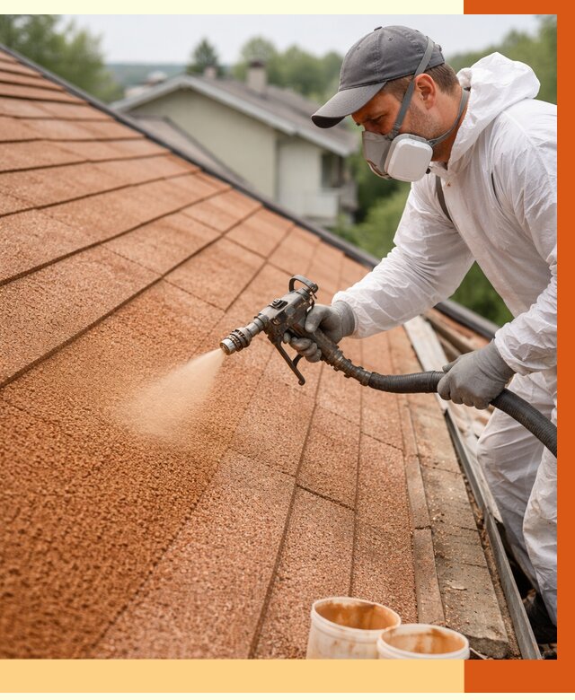 Утепление кровли жидкой пробкой в Приморско-ахтарске от 2737 руб./м² под ключ | ТепломастерПрр