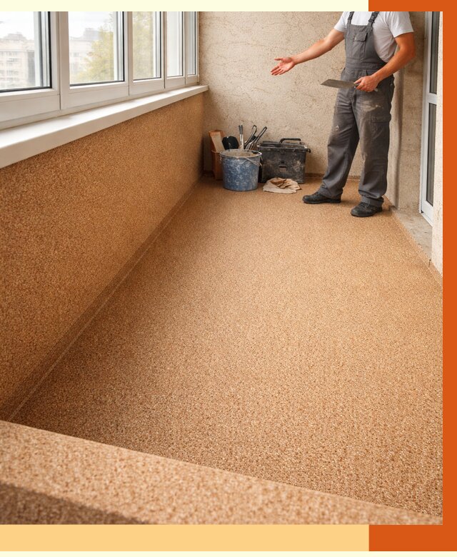 Утепление балкона жидкой пробкой в Приморско-ахтарске от 3700 руб/м² под ключ | ТепломастерПрр