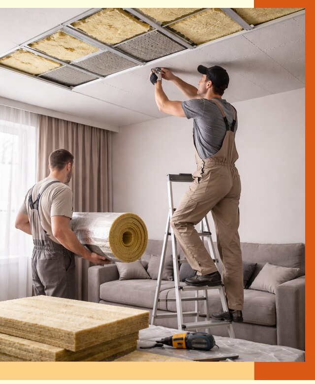 Шумоизоляция потолка в Приморско-ахтарске от 2281 руб. под ключ | Профессионально — ТепломастерПрр