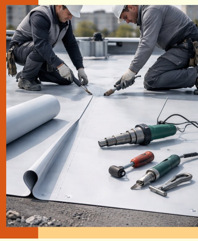 Гидроизоляция мембранной кровли в Приморско-ахтарске: монтаж и ремонт быстро