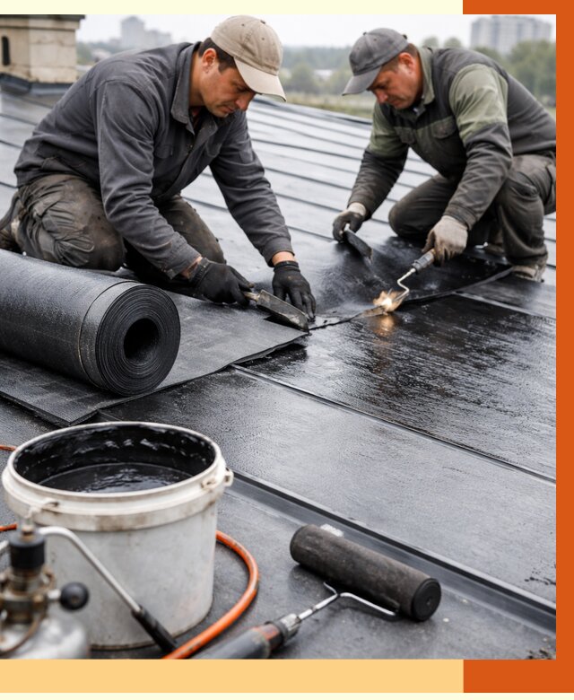 Гидроизоляция фальцевой кровли в Приморско-ахтарске от 7604 руб. под ключ | ТепломастерПрр