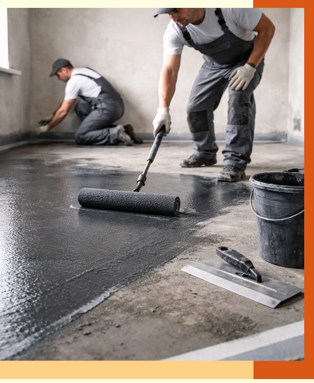 Профессиональная гидроизоляция пола в Приморско-ахтарске от 8617 руб. под ключ | ТепломастерПрр