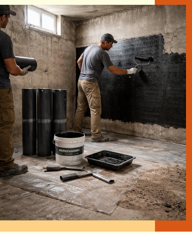 Гидроизоляция подвала в Приморско-ахтарске от 3548 руб. под ключ | Профессионально — ТепломастерПрр
