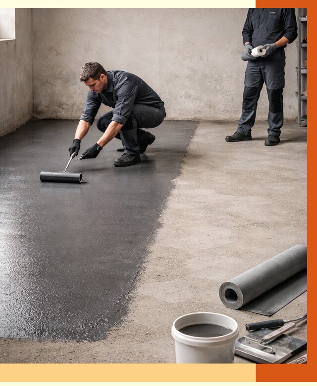 Гидроизоляция гаражного пола в Приморско-ахтарске от 3548 руб./м² — ТепломастерПрр профессионально