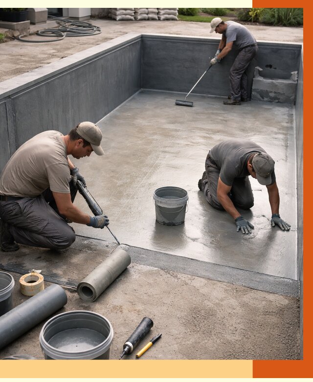 Профессиональная гидроизоляция бассейна в Приморско-ахтарске от 6590 руб. за м2 | ТепломастерПрр