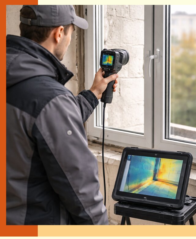 Тепловизионное обследование дома в Приморско-ахтарске для выявления утечек тепла