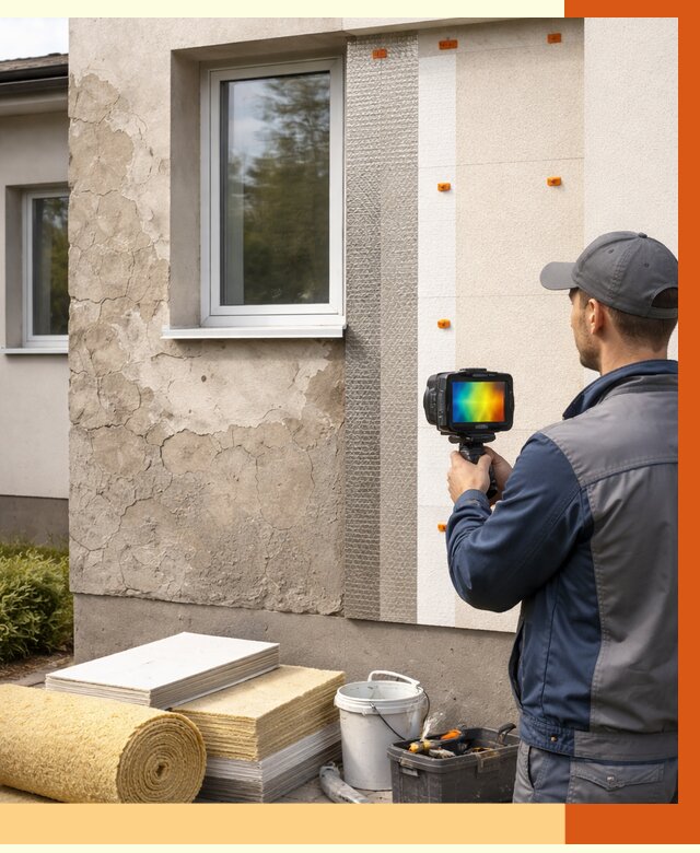 Тепловизионное обследование фасада в Приморско-ахтарске от 4562 руб. под ключ | ТепломастерПрр
