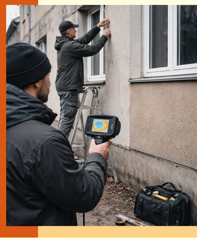 Тепловизионное обследование фасада в Приморско-ахтарске для выявления дефектов