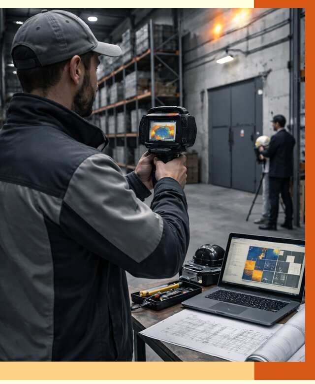 Тепловизионное обследование склада в Приморско-ахтарске от 6590 руб. | ТепломастерПрр