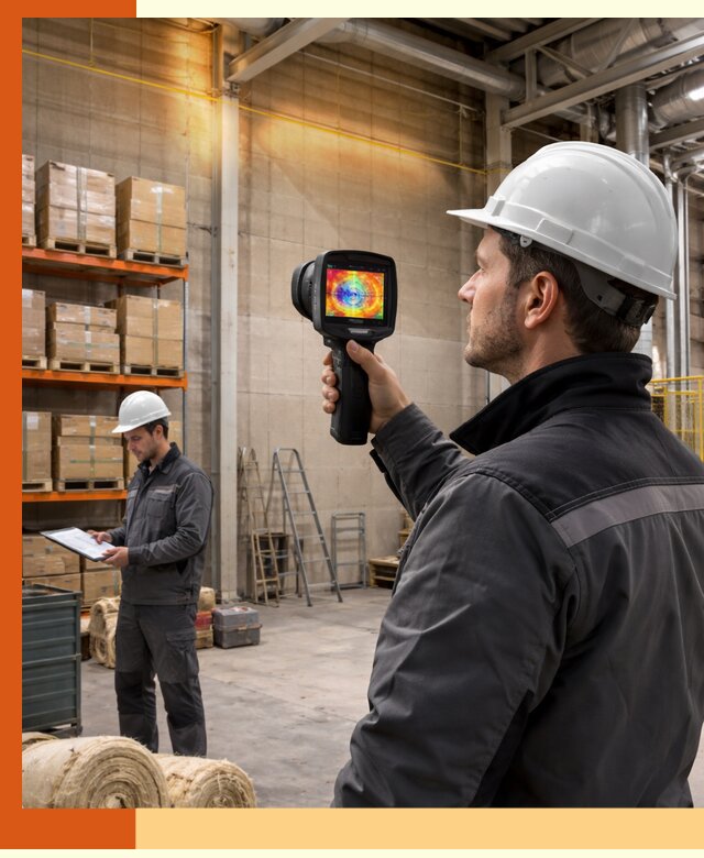 Тепловизионное обследование склада и выявление утечек в Приморско-ахтарске