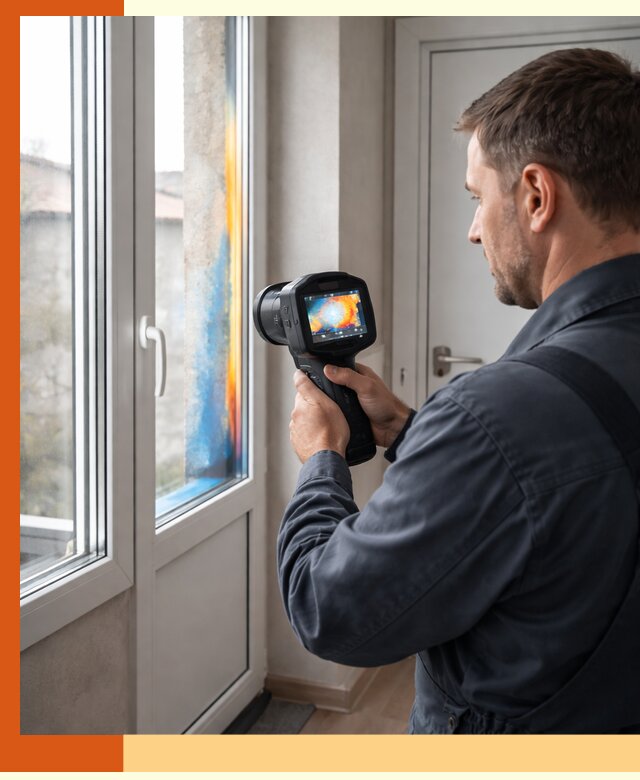 Тепловизионное обследование окон и дверей в Приморско-ахтарске