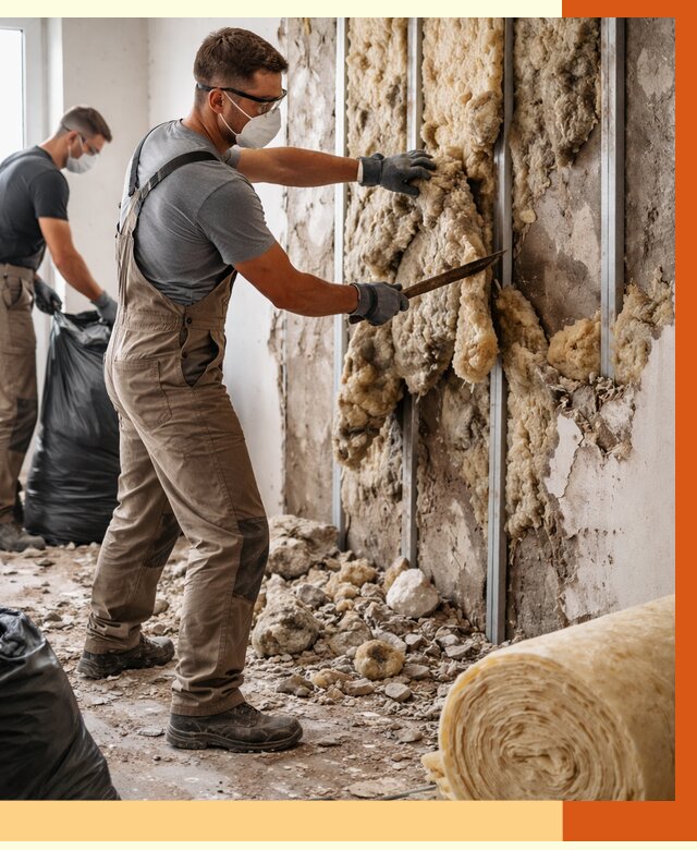 Демонтаж старого утеплителя в Приморско-ахтарске от 3548 руб. — работы под ключ | ТепломастерПрр