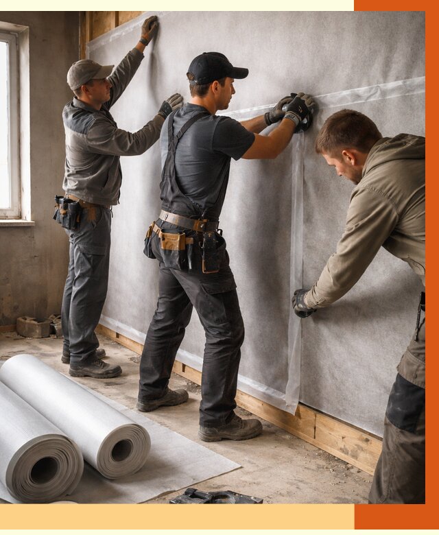 Монтаж ветроизоляции в Приморско-ахтарске от 4562 руб./м2 — профессионально | ТепломастерПрр