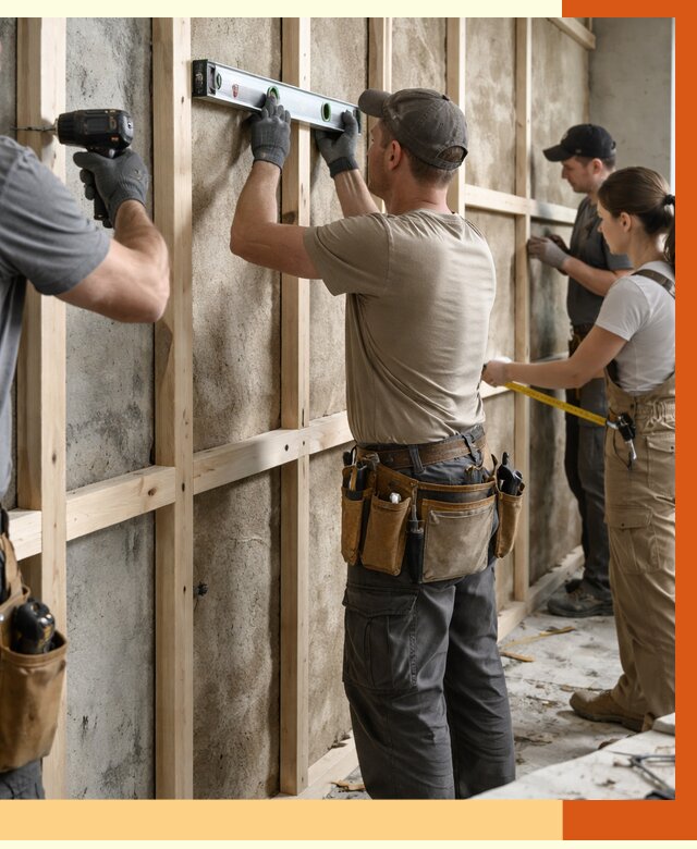 Монтаж обрешетки под утепление в Приморско-ахтарске от 1166 руб/м² | Заказать у ТепломастерПрр