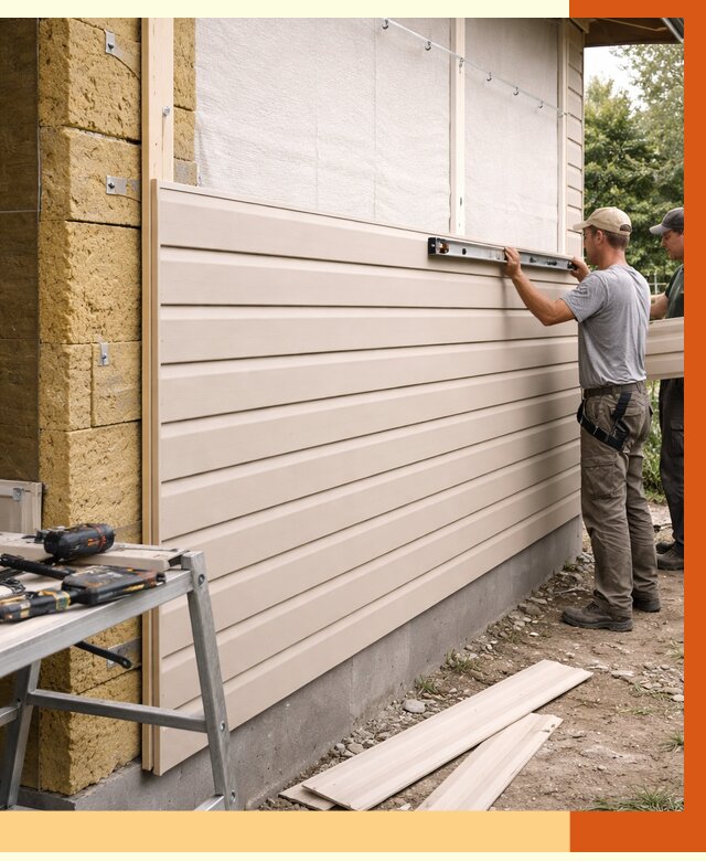 Монтаж сайдинга после утепления в Приморско-ахтарске от 1876 руб. — обшивка и облицовка | ТепломастерПрр